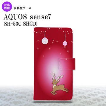 sense7 sense7 手帳型スマホケース カバー トナカイ 赤 2022年 11月発売 nk-004s-sens7-dr645