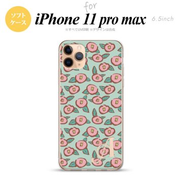 iPhone11ProMax iPhone11pro max スマホケース ソフトケース つばき 緑 +アルファベット メンズ レディース nk-i11pm-tp1702i