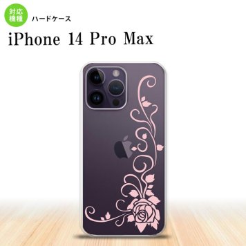 iPhone14 ProMax iPhone14 Pro Max スマホケース 背面ケース ハードケース バラ B クリア ピンク 2022年 9月発売 nk-i14pm-1071
