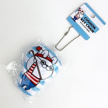 ヨッシースタンプ うさぎさん ヨッシースタンプ × ウォーリーをさがせ！ クッションキーホルダー キーホルダー クッション ふわふわ