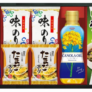 SHOWAキャノーラ油＆のり・たまごスープ詰合せ