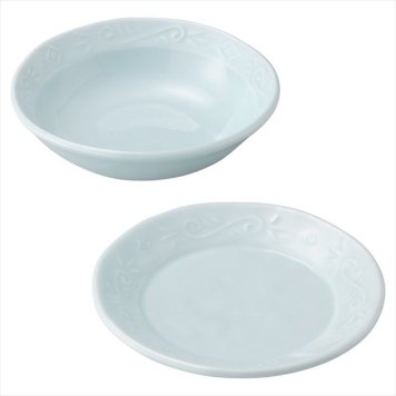 波佐見焼 凜水 唐草紋皿鉢揃　 004-671M  内祝 内祝い お祝 御祝 記念品 出産内祝い プレゼント 快気祝い 粗供養 引出物