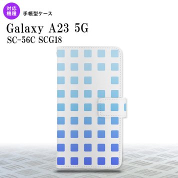 Galaxy A23 GalaxyA23 手帳型スマホケース カバー スクエア ドット 青 2022年 10月発売 nk-004s-a23-dr1366