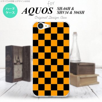 【SH04H】【スマホケース/スマホカバー】【アクオス ゼータ】SH04H スマホケース AQUOS ZETA SH04H カバー アクオス ゼータ スクエア 黒×オレンジ nk-sh04h-761【メール便送料無料】