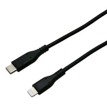 ミヨシ 【メール便での発送商品】高耐久Lightning-USB Type-Cケーブル 1.2m ブラック SCL-T12N/BK