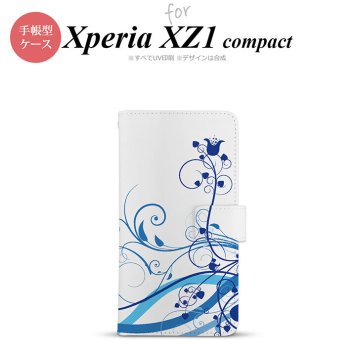 【手帳型 スマホ カバー ケース】【SO02K】【エクスペリア XZ1】手帳型 ケース SO-02K スマホ カバー Xperia XZ1 Compact エクスペリア 草 青 nk-004s-so02k-dr1624【メール便送料無料】