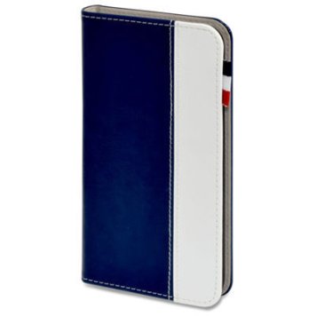 日本トラストテクノロジー 【メール便での発送商品】レザータッチ ブックタイプケース iPhone7Plus ネイビー BOOKIP7P-NB