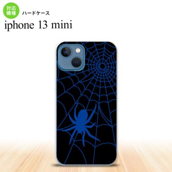 iPhone13mini iPhone13 mini ケース ハードケース 蜘蛛 巣 B 青  nk-i13m-939