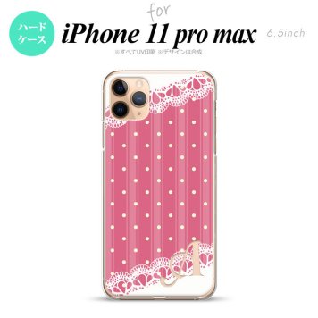 iPhone11ProMax iPhone11pro max スマホケース ハードケース ドット レース C ピンク +アルファベット メンズ レディース nk-i11pm-1611i