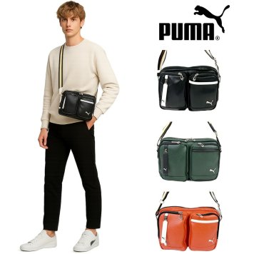 【PUMA】J20316 セッション 横型ショルダーバッグ メンズ 斜め掛け かばん カバン 鞄 バッグ ショルダー シンプル プーマ ホワイト ブラック オレンジ 使いやすい かっこいい おしゃれ お出かけ 普段使い 日常 大人 父の日 敬老の日