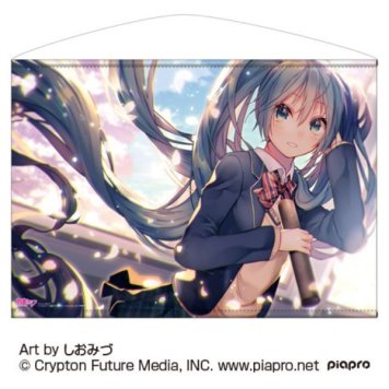 初音ミク  しおみづVer. 横型B2タペストリー  インテリア 日本製
