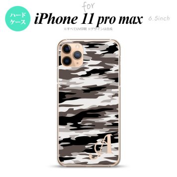 iPhone11ProMax iPhone11pro max スマホケース ハードケース タイガー 迷彩 A グレー +アルファベット メンズ レディース nk-i11pm-1160i