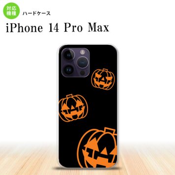 iPhone14 ProMax iPhone14 Pro Max スマホケース 背面ケース ハードケース ハロウィン カボチャスタンプ 黒 2022年 9月発売 nk-i14pm-404