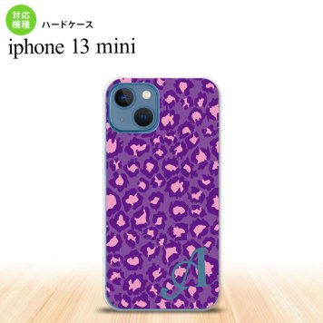 iPhone13mini iPhone13 mini ケース ハードケース 豹柄 B 紫 +アルファベット  nk-i13m-894i
