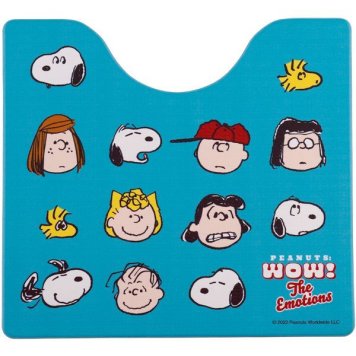 スヌーピー PEANUTS エモーションズ トイレマット   ブルー