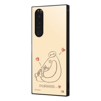 Xperia 5 III / 『ディズニーキャラクター』/耐衝撃ハイブリッドケース KAKU / ベイマックスとモチ_ベージュ ※送料無料(ポスト投函)