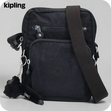 キプリング ショルダーバッグ レディース ブランド Kipling ガンネ ロゴ ワンポイント 無地 KI3244-P39 Black Noir 黒