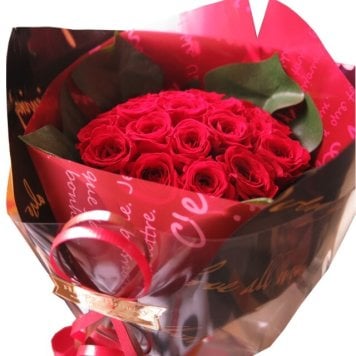 人気 枯れない ミニ赤バラ 花束 赤薔薇 20本使用 プリザーブドフラワー ミニ花束 枯れずにいつまでもキレイな赤バラ プリザーブドフラワー