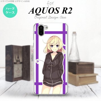 AQUOS R2 アクオス アール2 SH-03K SHV42 専用 スマホケース カバー ハードケース キャラB 紫 nk-r2-1329[スマホ,スマホケース,スマホカバー,ケース,カバー,ジャケット]
