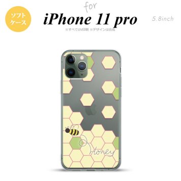 iPhone11Pro iPhone11 Pro スマホケース ソフトケース ハニー クリア 緑 メンズ レディース nk-i11p-tp1682