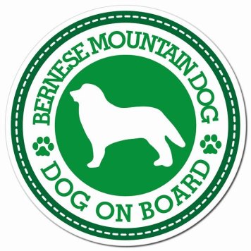 BERNESE MOUNTAIN DOG バーニーズマウンテンドッグ グリーン 肉球 カーサイン 車 マグネットステッカー 犬 マグネット 強力 直径13cm 丸型 おしゃれ かわいい ドラレコステッカー 安全対策 危険運転 煽り運転 アニマル 動物 犬種別 屋外 防水 屋内 肉球マーク