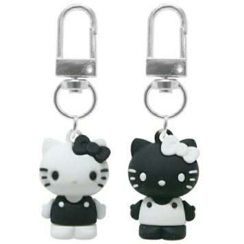 サンリオ ハローキティ モノクロ PVCペアキーホルダー Sanrio