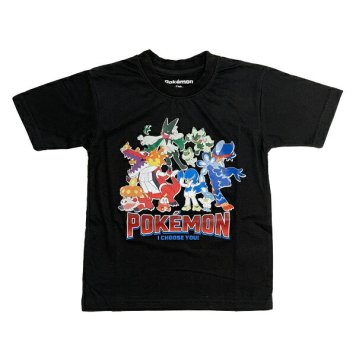 ポケットモンスター Tシャツ(120cm) 御三家集合 ブラック キッズ ポケモン アパレル