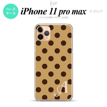 iPhone11ProMax iPhone11pro max スマホケース ハードケース ドット 水玉 B 茶 黒茶 +アルファベット メンズ レディース nk-i11pm-102i