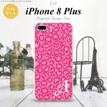 【iPhone8Plus】【スマホケース/スマホカバー】【アイフォン8プラス】iPhone8Plus スマホケース ケース アイフォン8プラス イニシャル ヒョウ柄 ピンク nk-ip8p-tp892ini【メール便送料無料】