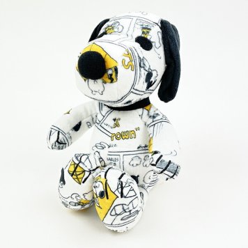 スヌーピー SNOOPY 75th コミック S ぬいぐるみ インテリア イエロー