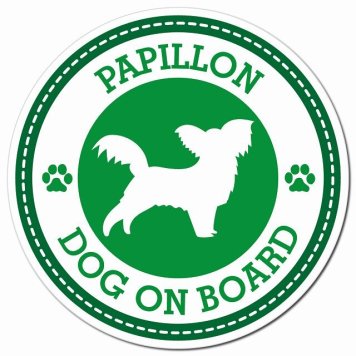 Papillon パピヨン グリーン 肉球 カーサイン 車 マグネットステッカー 犬 マグネット 強力 直径13cm 丸型 おしゃれ かわいい ドラレコステッカー 安全対策 危険運転 煽り運転 アニマル 動物 犬種別 屋外 防水 屋内 肉球マーク