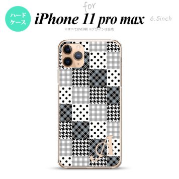 iPhone11ProMax iPhone11pro max スマホケース ハードケース パッチワーク 黒 +アルファベット メンズ レディース nk-i11pm-1063i