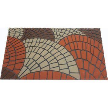 テラモト 玄関マット R2-shell ブラウン 45×75cm 4904771105628