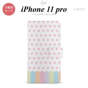 iPhone11Pro iPhone11 Pro 手帳型スマホケース カバー クレヨン ピンク  nk-004s-i11p-dr1432