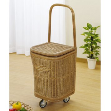 今枝商店 Romantic Rattan ショッピングカート【沖縄・離島配達不可】 R207