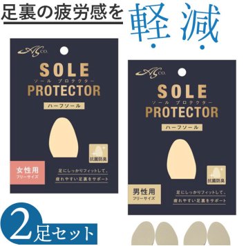 ASK ソールプロテクター ハーフソール 2足セット 通販 SOLEPROTECTOR インソール つま先 足裏 サポ－ト フィット エーエスケー ラテックスフォ－ム 衝撃吸収 歩行 疲れ サイズ調整 吸汗 抗菌 防臭 シューズ 疲労感を軽減