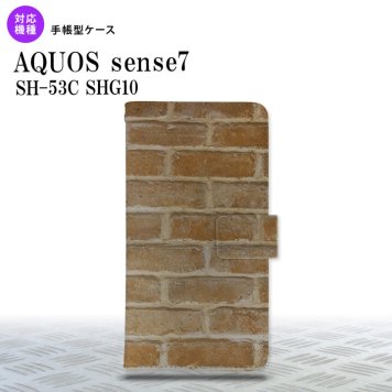 sense7 sense7 手帳型スマホケース カバー ピクチャ レンガ 茶 2022年 11月発売 nk-004s-sens7-dr732