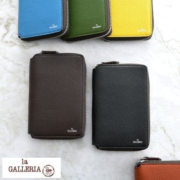 青木鞄 la GALLERIA GENERICO 縦型 ラウンドジッパー 二つ折り財布