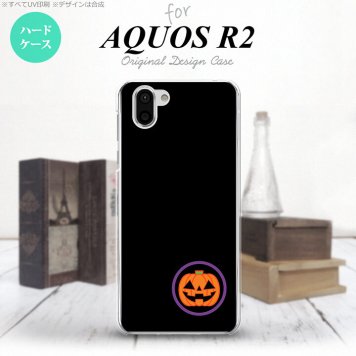 AQUOS R2 アクオス アール2 SH-03K SHV42 専用 スマホケース カバー ハードケース ハロウィン カボチャポイント 黒 nk-r2-412[スマホ,スマホケース,スマホカバー,ケース,カバー,ジャケット]