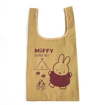 ミッフィー miffy キャンプシリーズ マルシェバッグ マルシェバッグ バッグ エコ コンパクト 収納 お出かけ 買い物 ブラウン
