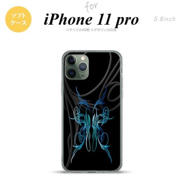 iPhone11Pro iPhone11 Pro スマホケース ソフトケース ピンスト 黒 青 メンズ レディース nk-i11p-tp1242