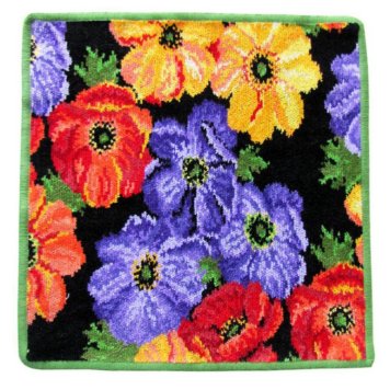フェイラー FEILER ハンカチ ハンドタオル フェイスタオル 30cm×30cm IRINA イリナ ブラック×グリーン 【スペシャルラッピング660円(別売り)】 誕生日 結婚祝い 結婚式 結婚記念日 出産祝い バレンタイン 高級 ホワイトデー 母の日