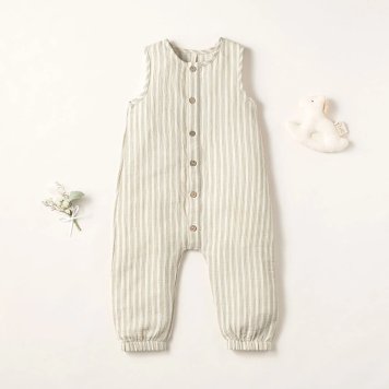 ジャンプスーツ　にぎにぎ　送料無料　BABY COORDINATE BOX / ストライプ ［HYACCA］［クインシーメイ QUINCY MAE］［天衣無縫］ 赤ちゃん　おもちゃ　がらがら ジャンプスーツ ストライプ 無地 ベビー服　コットン100% 綿100% うま 贈り物 プレゼント　気が利く　縁起がいいもの　おしゃれ　ハイブランド　ハイセンス　15000円　出産祝い