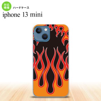 iPhone13mini iPhone13 mini ケース ハードケース ファイヤー 炎 黒 赤  nk-i13m-1304