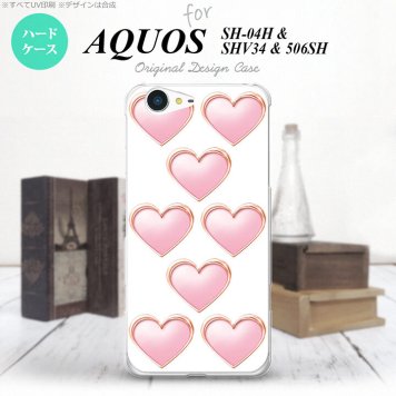 【SH04H】【スマホケース/スマホカバー】【アクオス ゼータ】SH04H スマホケース AQUOS ZETA SH04H カバー アクオス ゼータ ハート（C） 白 nk-sh04h-175【メール便送料無料】