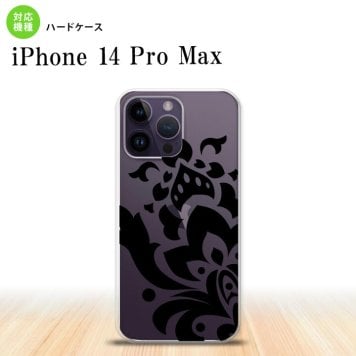 iPhone14 ProMax iPhone14 Pro Max スマホケース 背面ケース ハードケース ダマスク C 黒 2022年 9月発売 nk-i14pm-1029