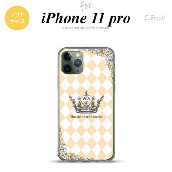 iPhone11Pro iPhone11 Pro スマホケース ソフトケース 王冠 オレンジ メンズ レディース nk-i11p-tp1453