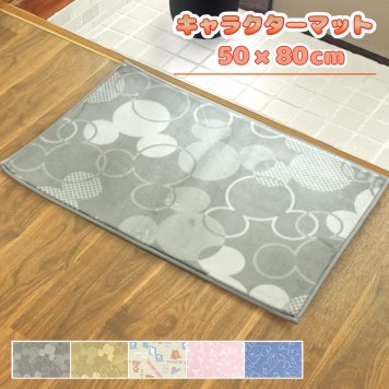 玄関マット キャラクター 室内 屋内 フロア おしゃれ かわいい 約50×80cm 滑り止め 敷物 キャラクター ディズニー トムとジェリー ムーミン ミイ
