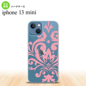 iPhone13mini iPhone13 mini ケース ハードケース ダマスク D ピンク  nk-i13m-1033