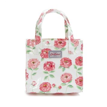 キャスキッドソン Cath Kidston トートバッグ 1009668 106130418106102 SMALL BOOKBAG スモール ブックバッグ トート CREAM/DAHLIA クリーム系＋フラワー柄マルチカラー